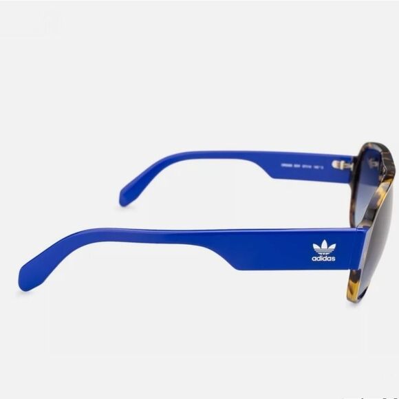 ADIDAS Original Men's Aviator Havana Blue Sunglasses - Picture 2 of 12